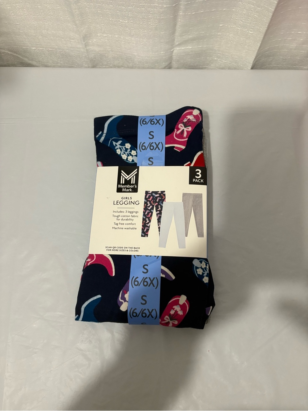 Girls' Navy Flip-Flop Print Leggings - 3 Pack